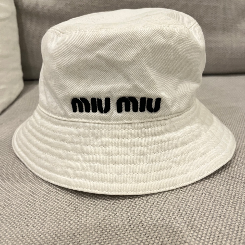 Miu Miu Cream Bucket Hat